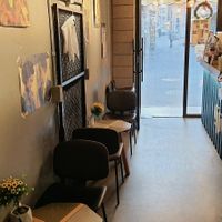 Interior of location - view towards the counter at Madame Coffee - 마담커피 in Seoul