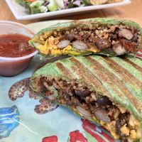 Vegan burrito  at Cafe Ono in Volcano