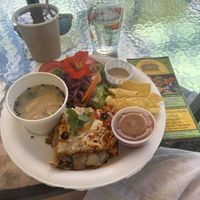 Pretty presentation hides very low quality food.   at Cafe Ono in Volcano