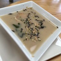 Mushroom miso soupp  at Cafe Ono in Volcano