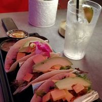 Imposible Tacos (a bit spicy :)) & ginger beer. at The Locust in Miami Beach