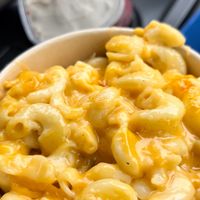 Black Truffle Slappin Mac, Red Velvet in the heart shaped container.  at My V Spot in Jacksonville