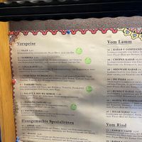 menu 2  at Durrani in Gelnhausen