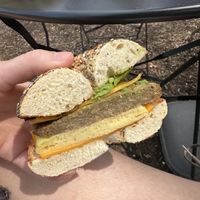 Vegan egg & cheese w/ avo & vegan sausage  at Familiars Coffee & Tea in Northampton