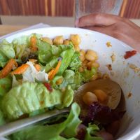 Meal of day with rice and curry...yummmm at Gracias Vida in La Guajira