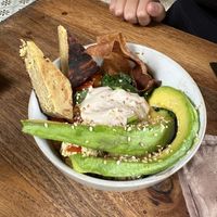 Tofu scramble   at Gracias Vida in La Guajira