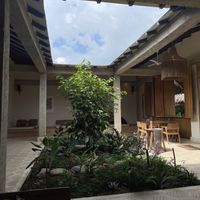 Beautiful courtyard  at Gracias Vida in La Guajira