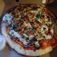 Pakora batty at Woody's Pizza in Hebden Bridge