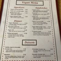 Menu with “old prices"  at Uncasville Diner in Montville