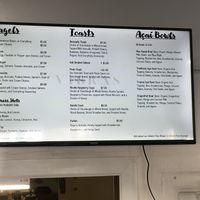 Food menu at Vibras Juice Bar in Lone Pine