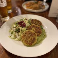 Zucchini fritters  at Kőleves in Budapest