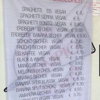 Vegan Menü   at Eiscafe Olimpio in Frankfurt