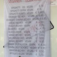 Vegan options    at Eiscafe Olimpio in Frankfurt