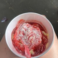 vegan „Spaghetti Eis“ Sundea  at Eiscafe Olimpio in Frankfurt