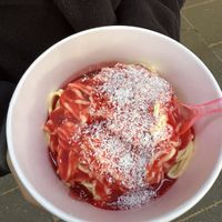 Spaghetti   at Eiscafe Olimpio in Frankfurt