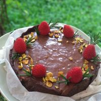 Chocolate pie at MOODs  in Chiang Mai