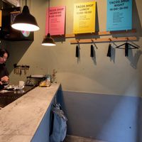 Tiny place, you have to eat standing up 🤷🏼‍♀️  at TACOS in Tokyo