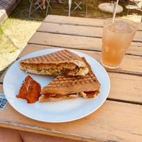 mediterranian panini and homemade icetea  at Aarebar Bern in Bern