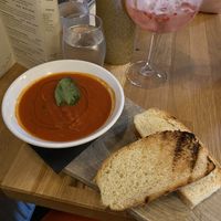 Tomato and basil soup at La Campagna in Malmesbury