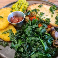 Vegan big breakfast at The Premises in Kensington