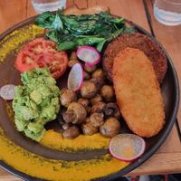 Vegan big breakfast at The Premises in Kensington