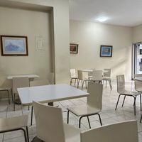 Simple seating area  at Loving Hut in Panama City