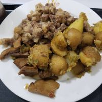 Seitan Meat, Potatoes at Loving Hut in Panama City
