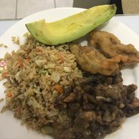 Buffet food at Loving Hut in Panama City