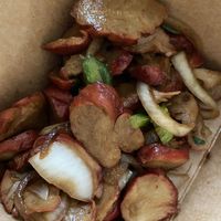 Vegan “puerco asado” . Can’t believe it’s vegan ! at Loving Hut in Panama City