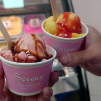 Watermelon and maracuja at Sereny Ice Cream in Pula