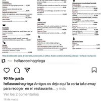 Menú pero no está completo at Hellas Cocina in A Coruna