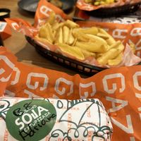 Soy burrito (personalized) and big portion of fries  at Gazteka in A Coruna