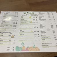 Menu (old prices)  at Go Vegan Cafe in Batumi