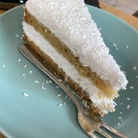 Raffaelo cake, a bit dry   at Loving Hut - Vinohrady in Prague