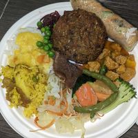 Buffet mixed plate at Loving Hut - Vinohrady in Prague