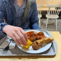 Interesting tofu spring roll was nice. Sauce was too salty for my son who usually adds too much (none added by him)   at Loving Hut - Vinohrady in Prague