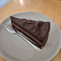 Chocolate cake at Loving Hut - Vinohrady in Prague