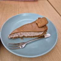 Biscof cake at Loving Hut - Vinohrady in Prague