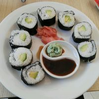 avocado sushi at Loving Hut - Vinohrady in Prague