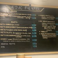 Menu  at Atomic Falafel in Florence