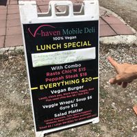 Lunch special changes daily  at Vegan-Haven Deli & Juice Bar in St Croix
