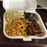 Mac n chz bbq plate!  at Vegan-Haven Deli & Juice Bar in St Croix