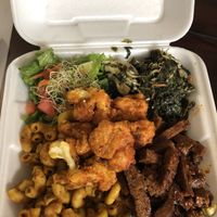 Gotta add that Rasta chkn!  at Vegan-Haven Deli & Juice Bar in St Croix