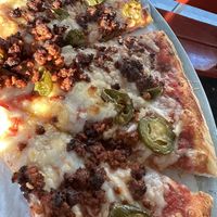 Chorizo and jalapeños   at Lanesplitter Pizza in Emeryville