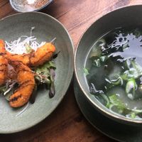 Miso-Suppe und Shrimp-less Tempura at Nori in Potsdam