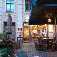 Outside seating at Nori in Potsdam