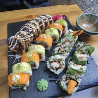 Crispy avo salmon, Magic unicorn, Crispy shrimps at Nori in Potsdam