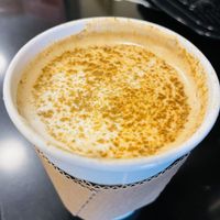 Maple cardamom latte at Colburn Cafe in Manchester Center