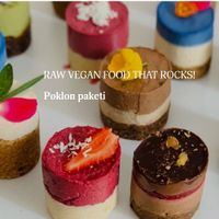 Raw, no sugar, vegan, delicious minicakes! at Rock'n'Raw in Belgrade