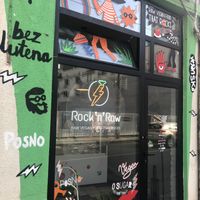 Their front door at Rock'n'Raw in Belgrade